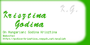 krisztina godina business card